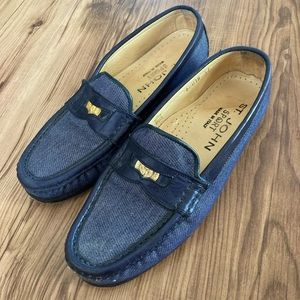 Vintage ST. JOHN sport denim loafers